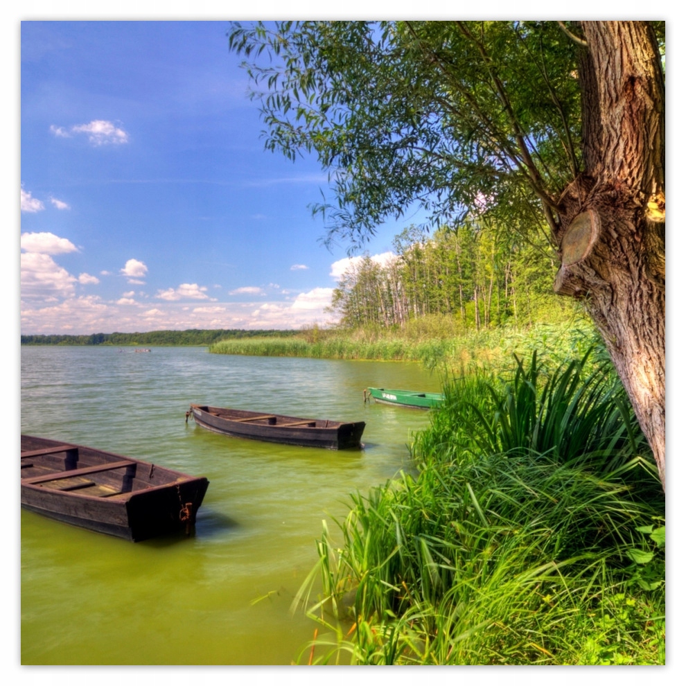Fototapety flizelina 312x312 Jezioro Łódki Pejzaż