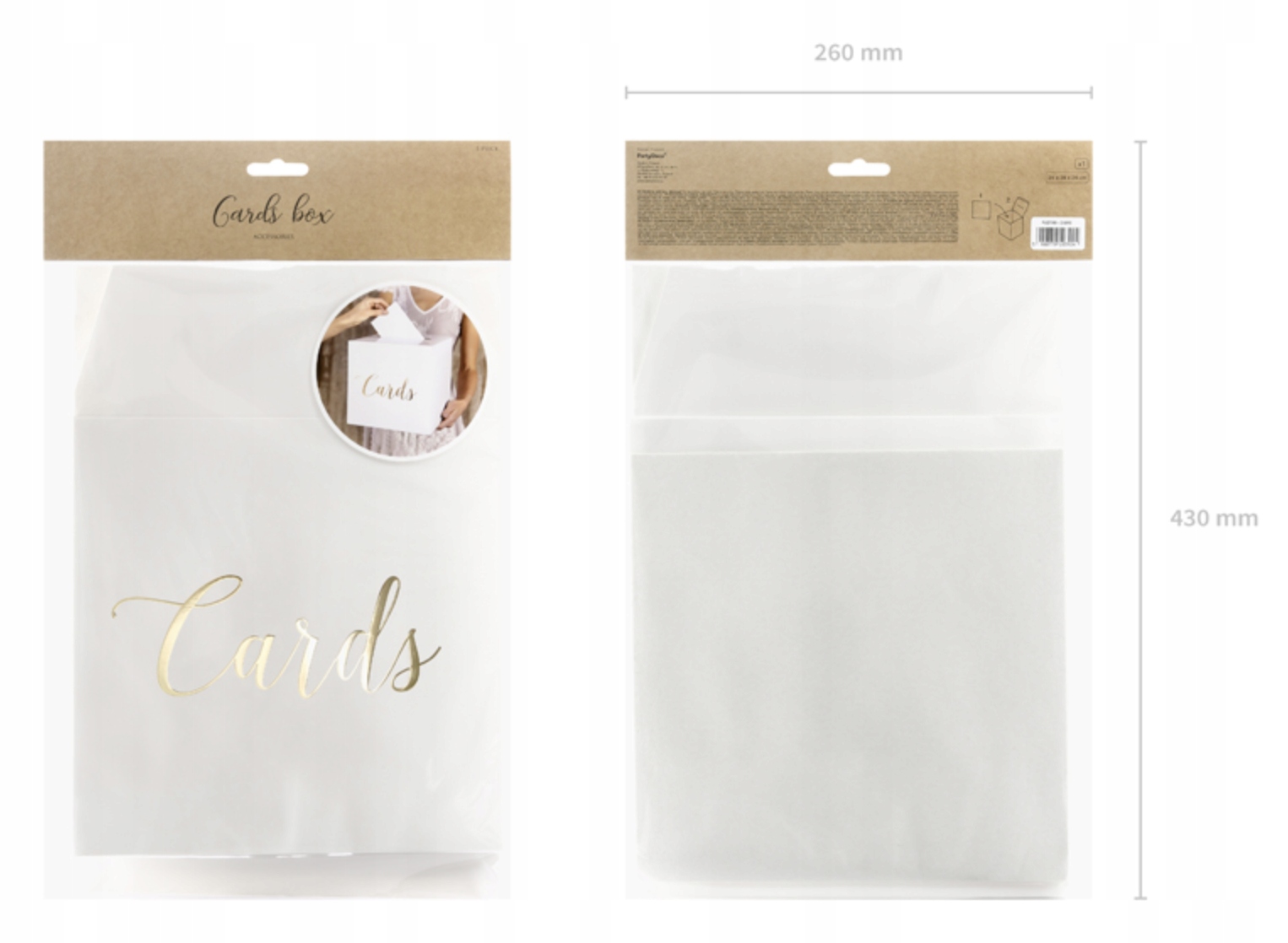 PUDEŁKO SKRZYNKA NA KOPERTY PREZENTY ŚLUBNE BIAŁE Z NAPISEM EAN (GTIN) 5900779103924