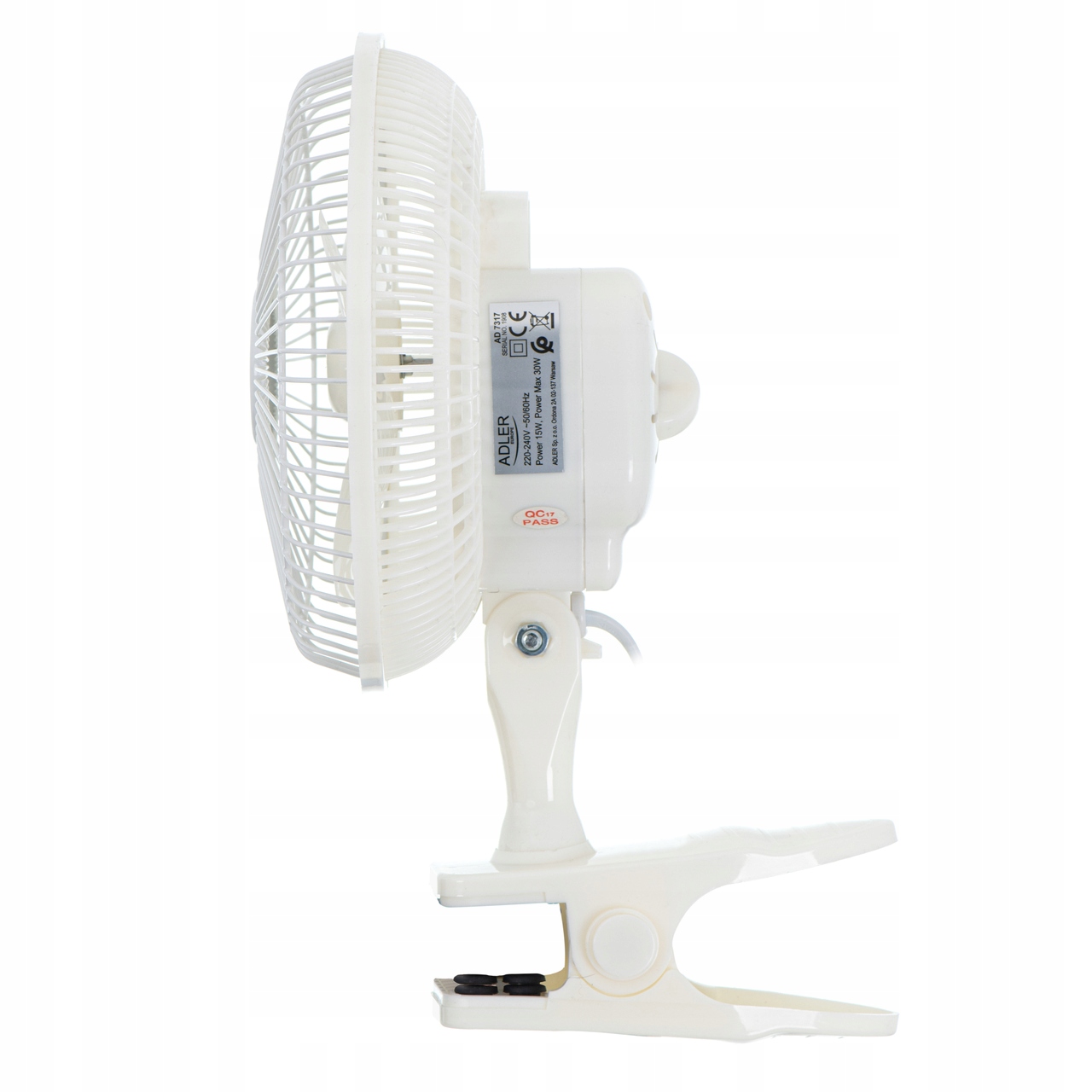 Wentylator AD 7317 z klipsem i podstawą 15 cm 2 prędkości 30W