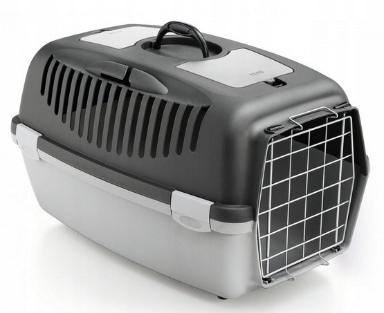 Stefanplast Přepravka Gulliver 2 s kovovými dvířky šedá [97211]