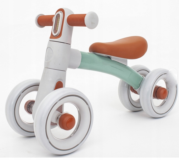 Rowerek biegowy lekki aluminiowy 4 kołowy Bdmu Kids