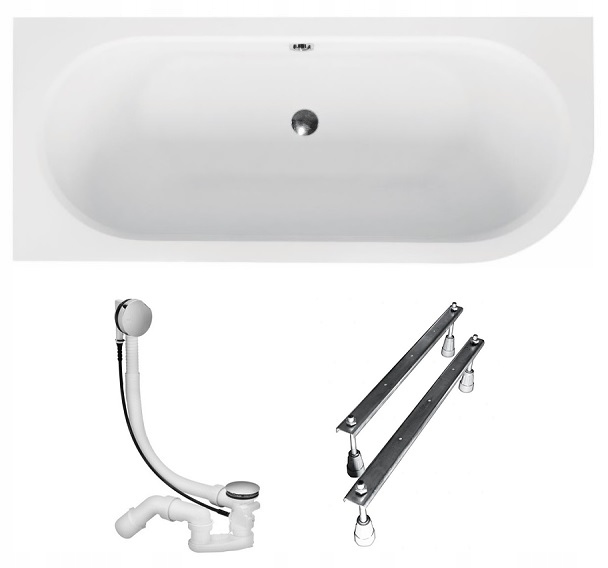 

Wanna narożna lewa Besco Avita Slim 160x75 +syfon