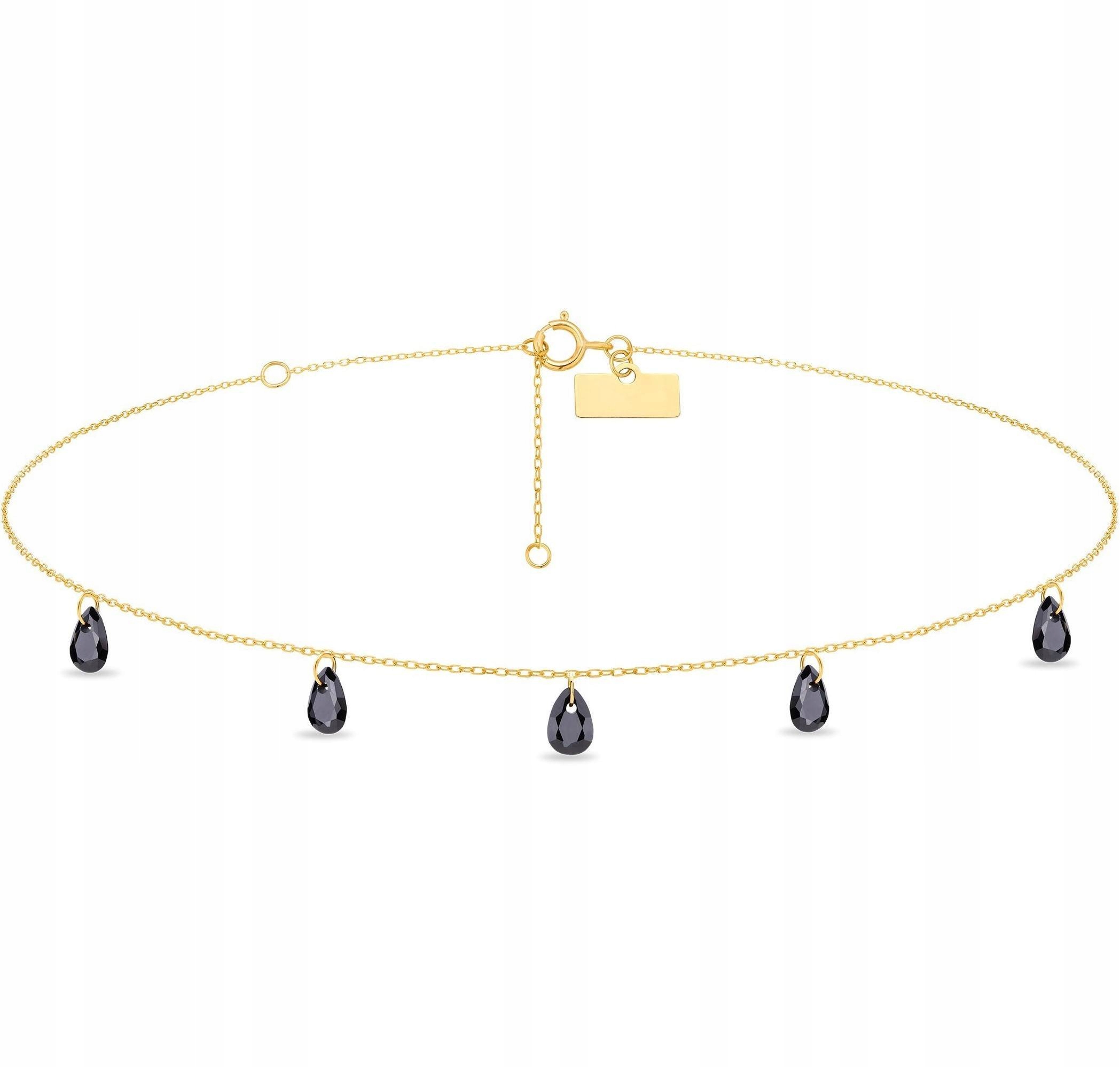 

Srebrny naszyjnik 925 Celebrytka Choker Łezka