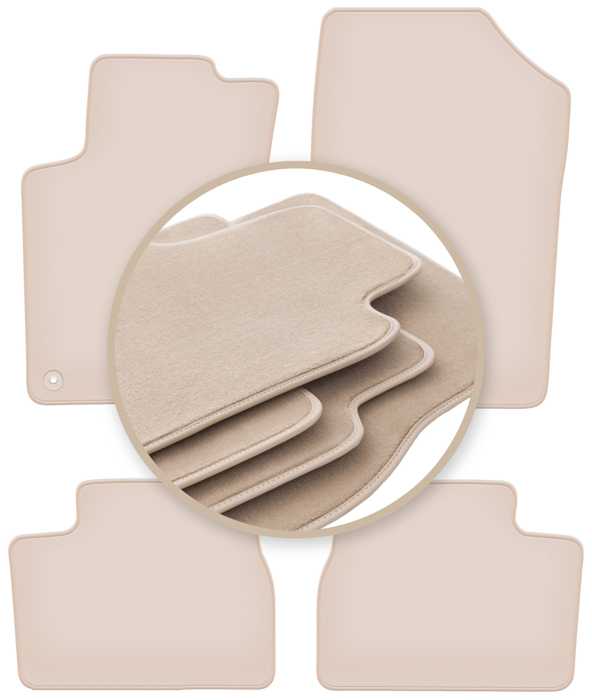 Velúrové koberčeky 10 mm Premium pre: Peugeot 207 Sw, kombi, hatchback 2006-20