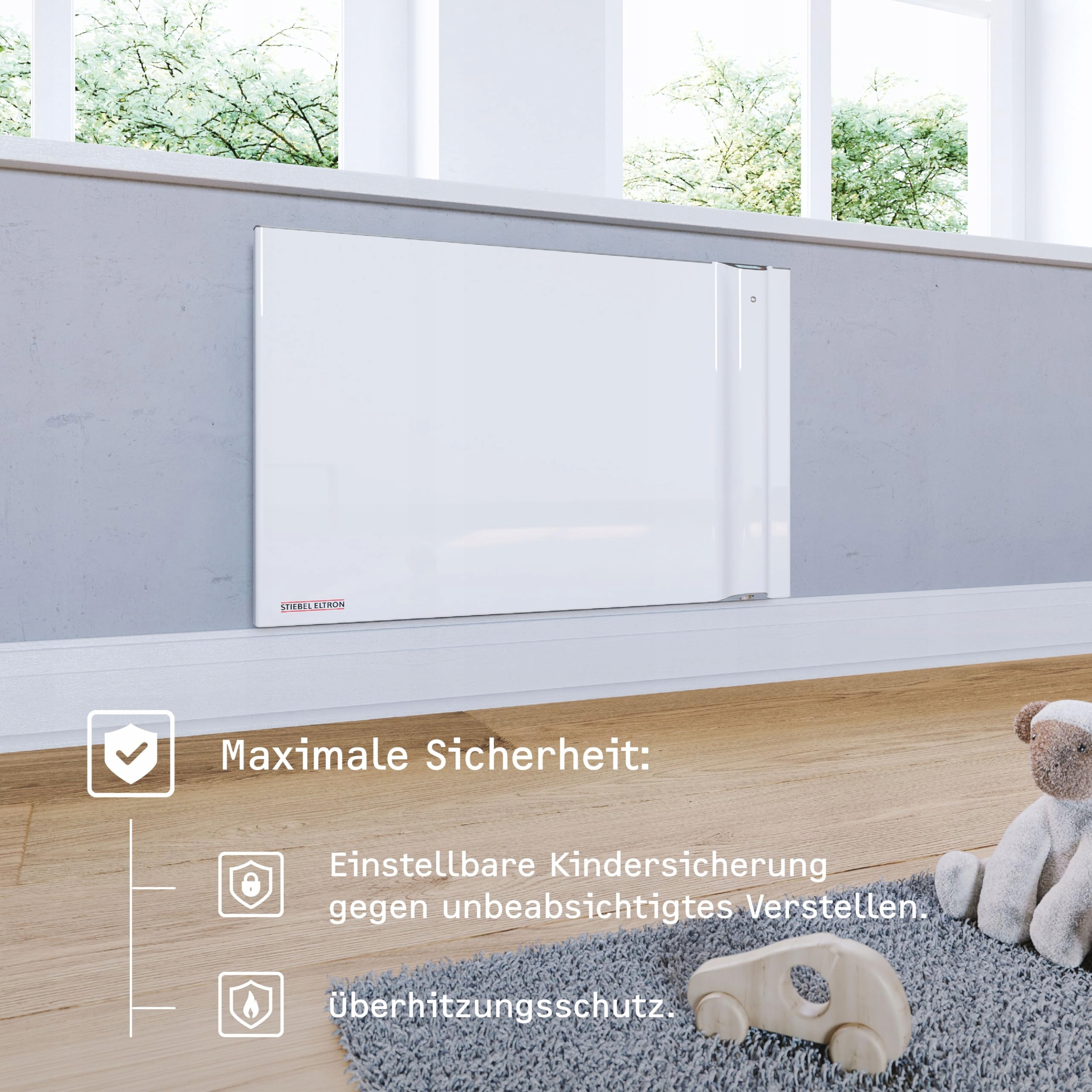 STIEBEL ELTRON CND 200 2kW Wall Heater LCD Timer Energy Efficient — miniatura 4