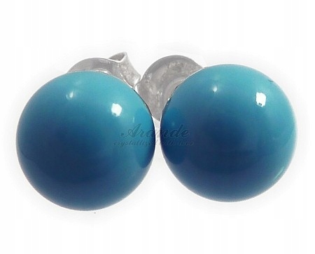 Krystaly Náušnice Perly Tyrkysové Stříbro