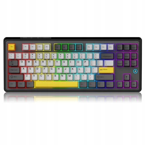 Ajazz 87-klávesová bezdrôtová mechanická klávesnica Tkl AK870 darčekový spínač Rgb Diy