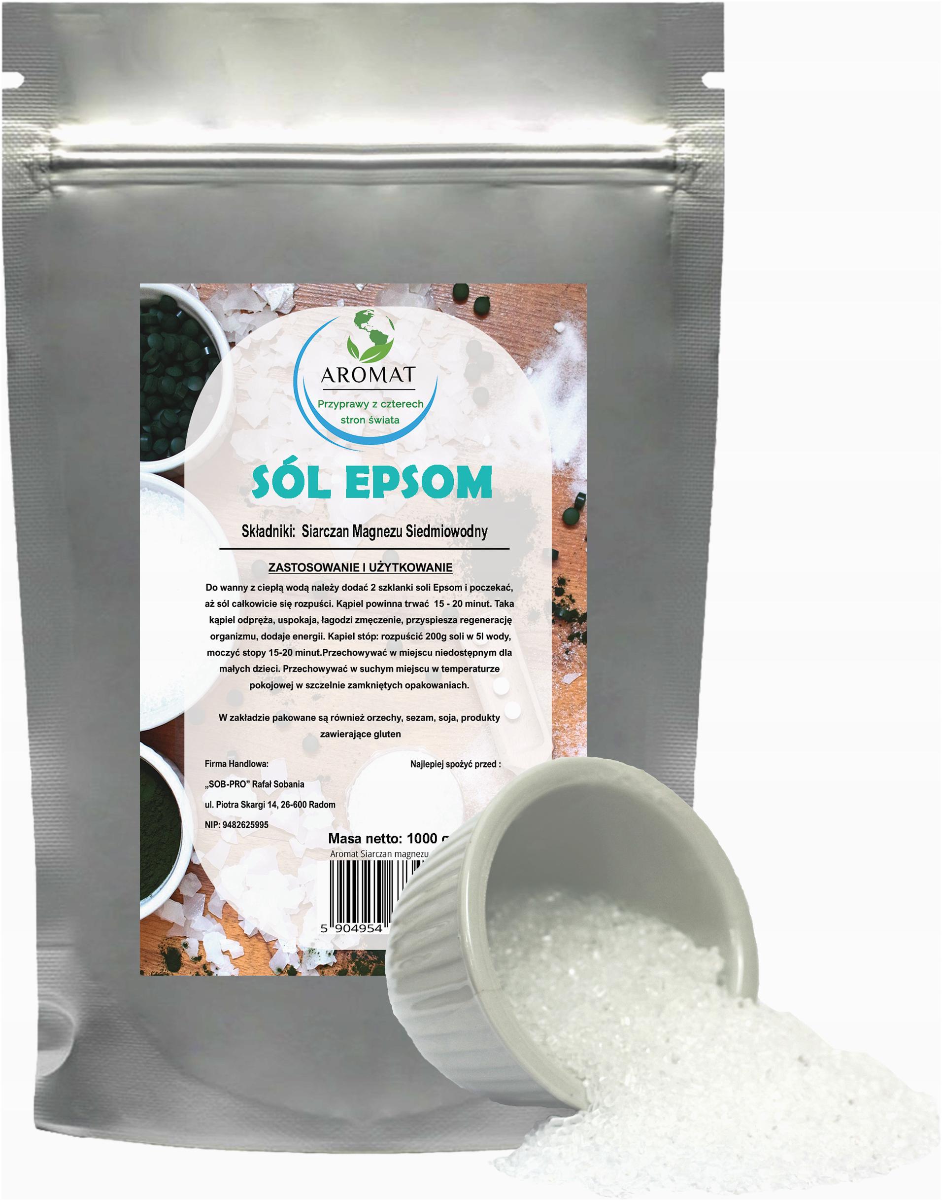 SÓL EPSOM GORZKA 1KG SIARCZAN MAGNEZU