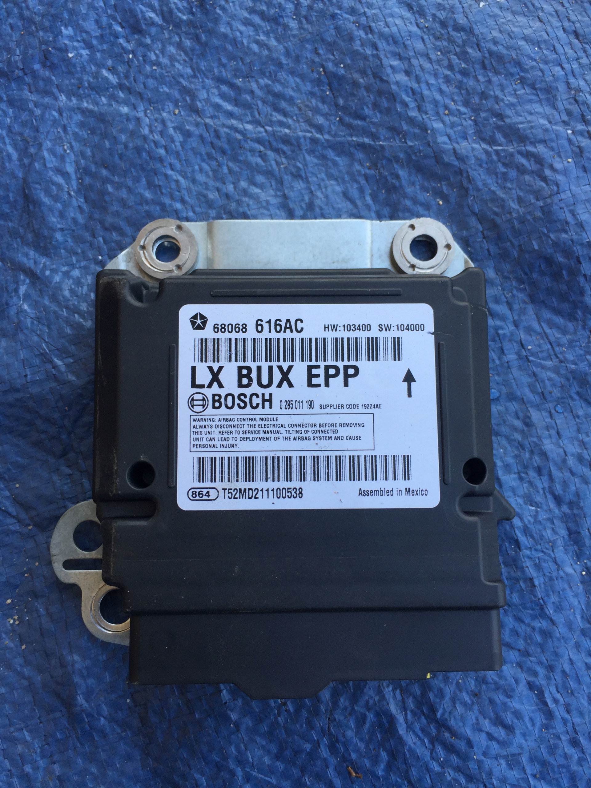 68068616AC - LANCIA THEMA 11 12 13 МОДУЛЬ ПОДУШКИ SENSOR