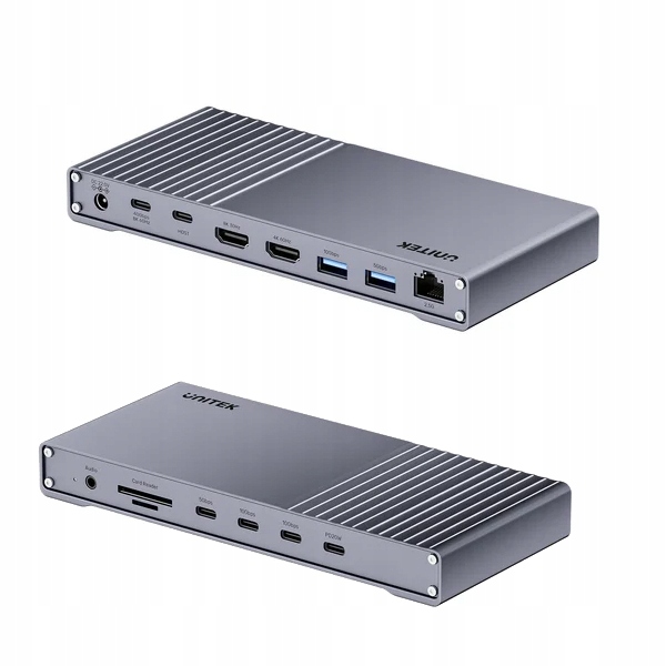 Unitek D1117AGY01-EU Trojitá dokovací stanice USB4 40Gb/s 2.5G 120W 14v1