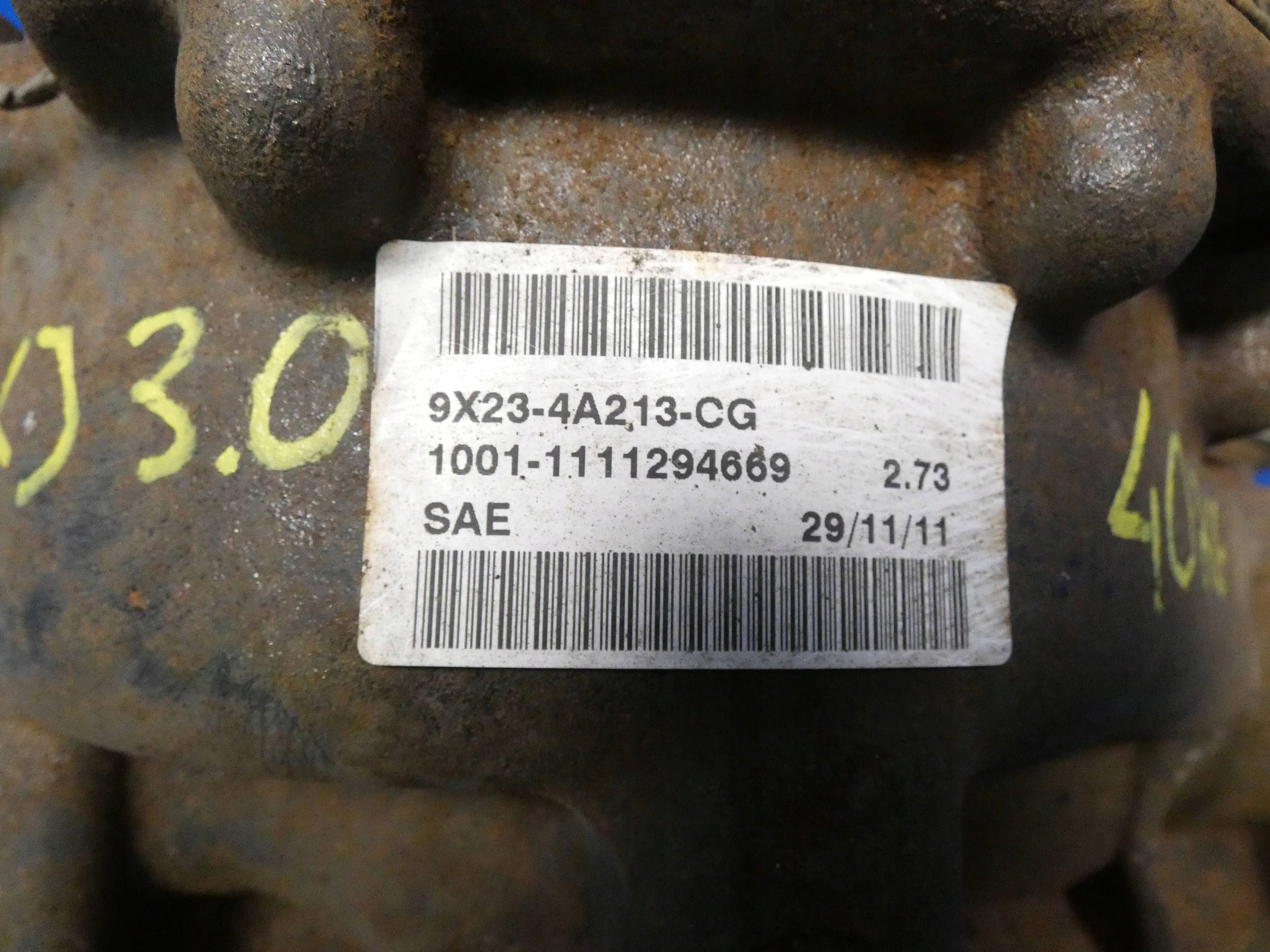 JAGUAR XJ X351 3.0 D differential rear diff 2,73