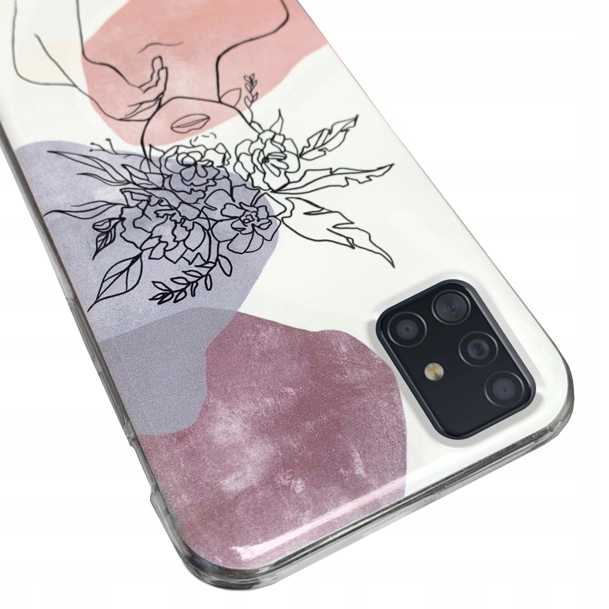 

Grube etui 2MM do Samsung A71 wzory + Szkło