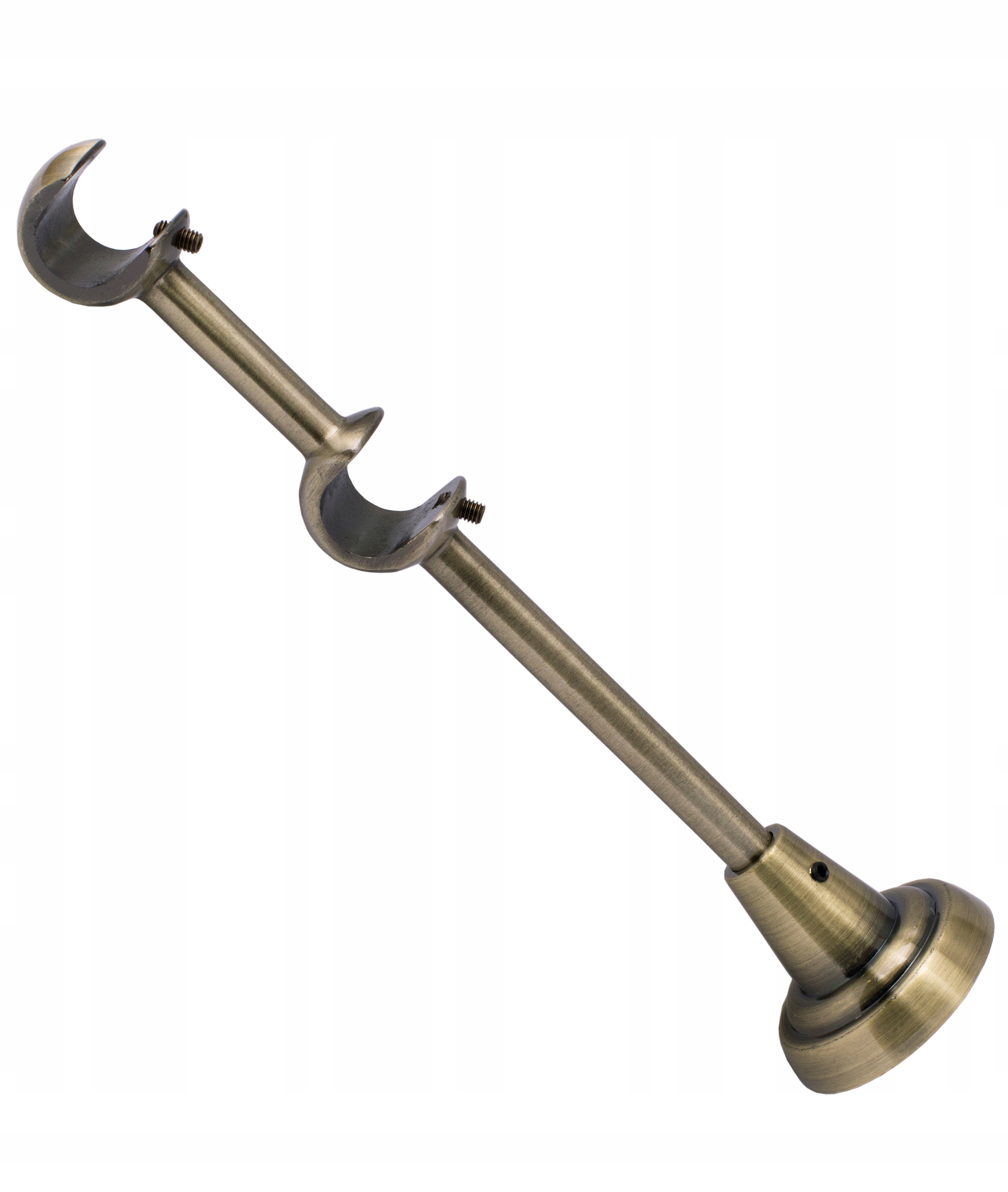 WSPORNIK 19 + 19 mm PODWÓJNY METAL ZŁOTO KARNISZ