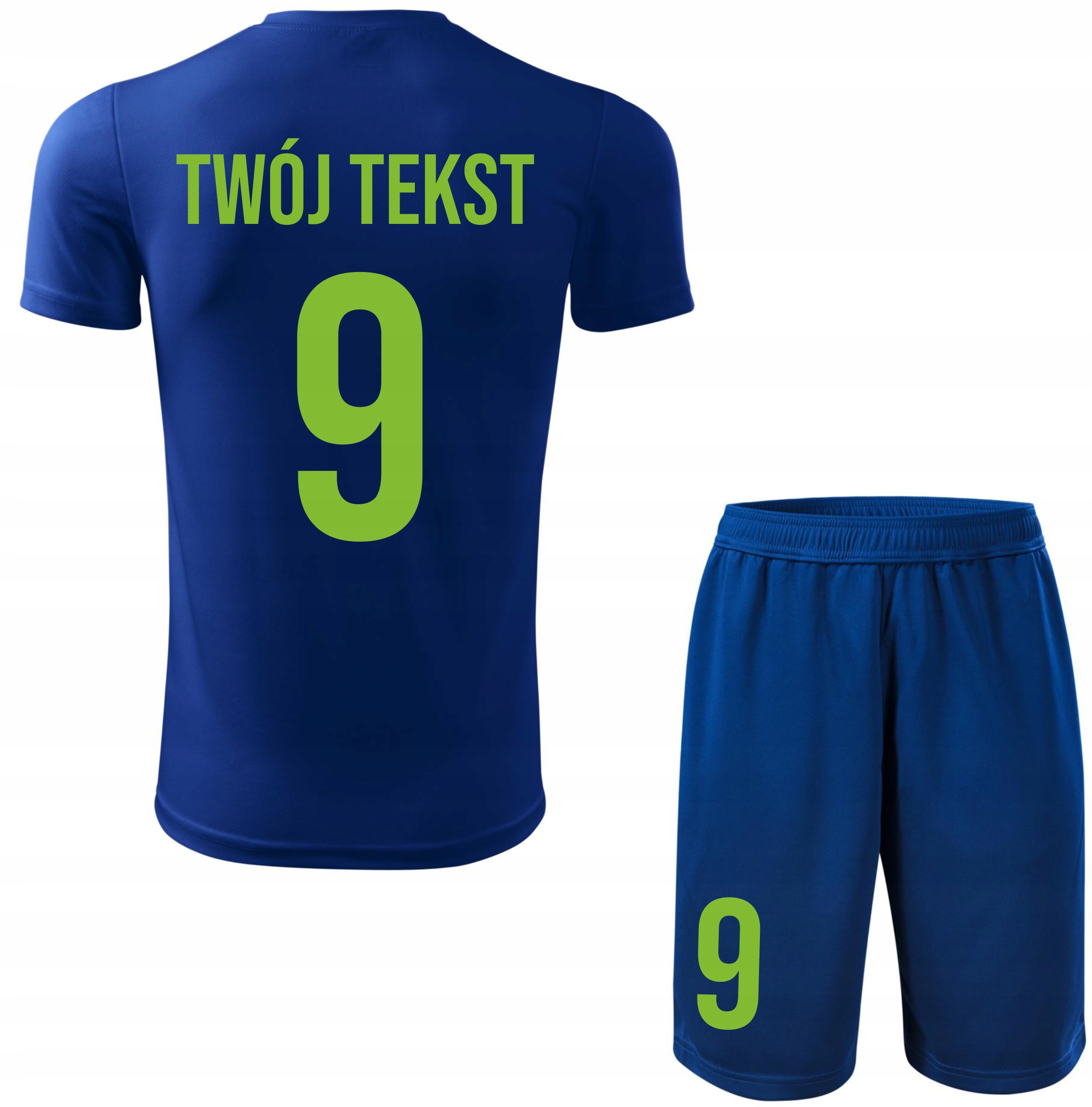 Strój piłkarski Z Własnym Napisem i Numerem komplet sportowy Z Nadrukiem L