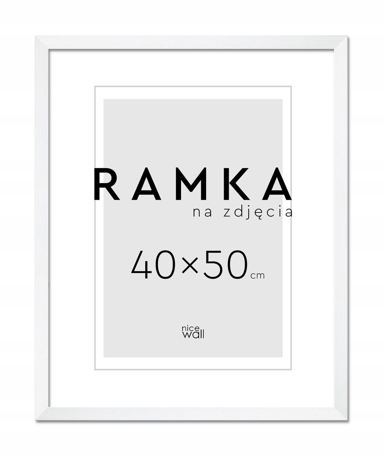 

Ramka na zdjęcia 50x40 cm Rama 40x50 cm Biała