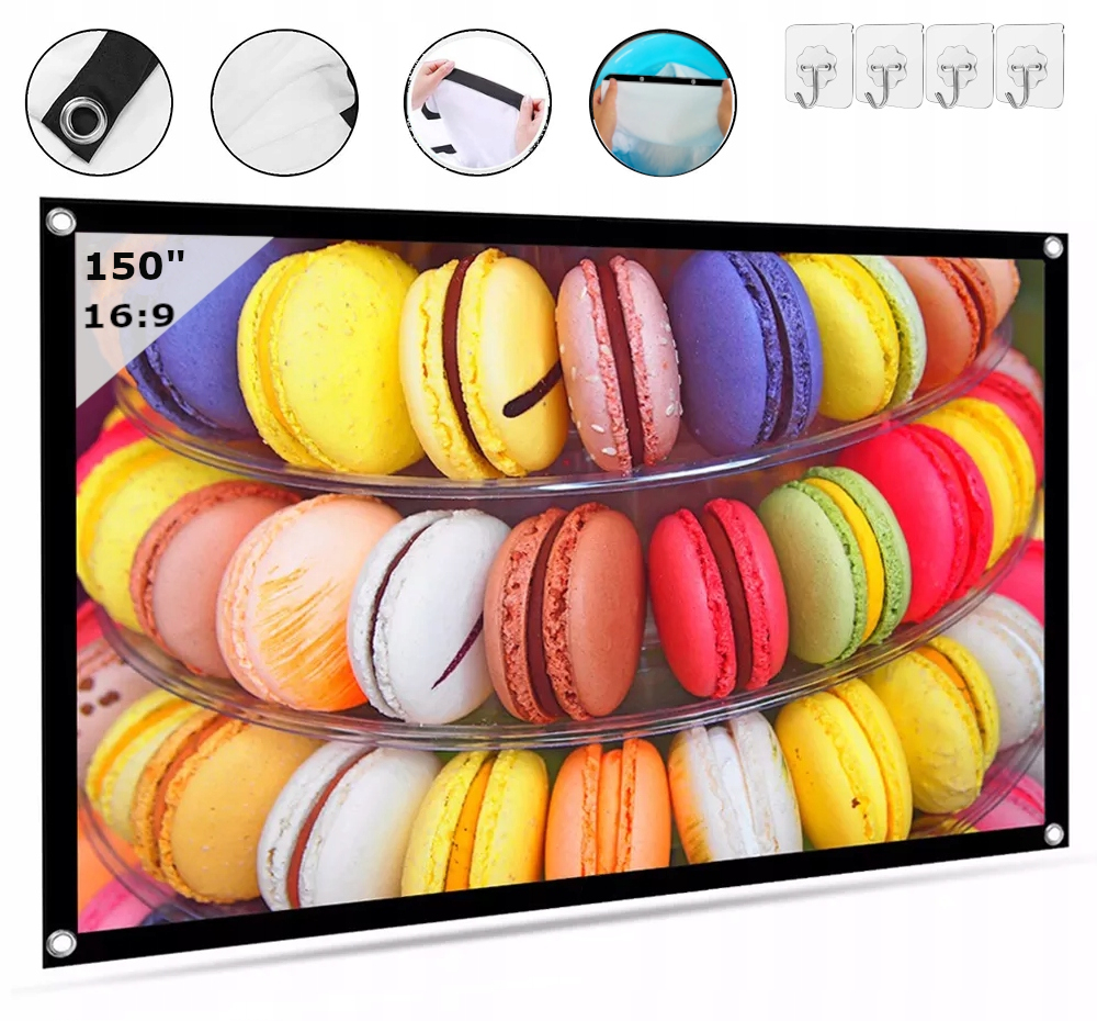 Projekční Obrazovka pro projektor Přenosný skládací 16:9 332x187 150 palců