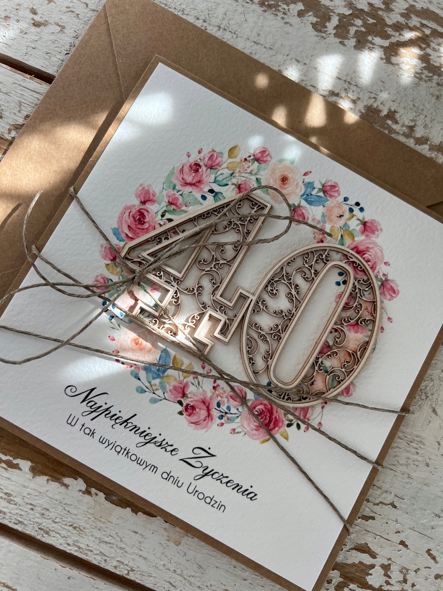 Handmade přání k 40. narozeninám