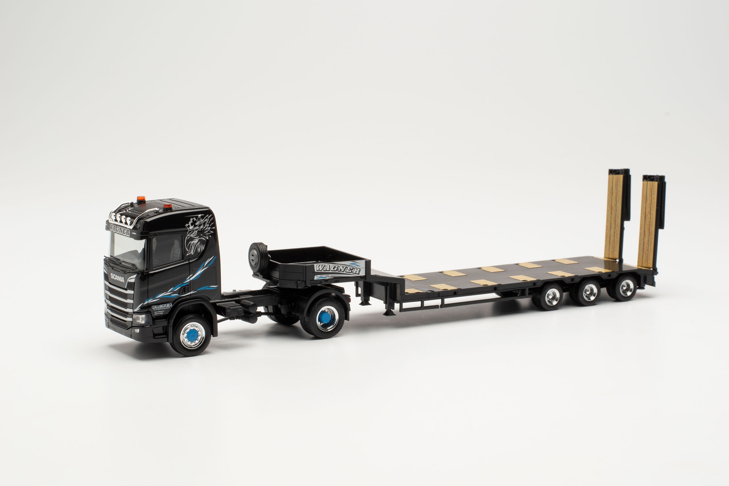 Herpa 315128 Scania Cr Nd 4x4 Tieflader Wagner