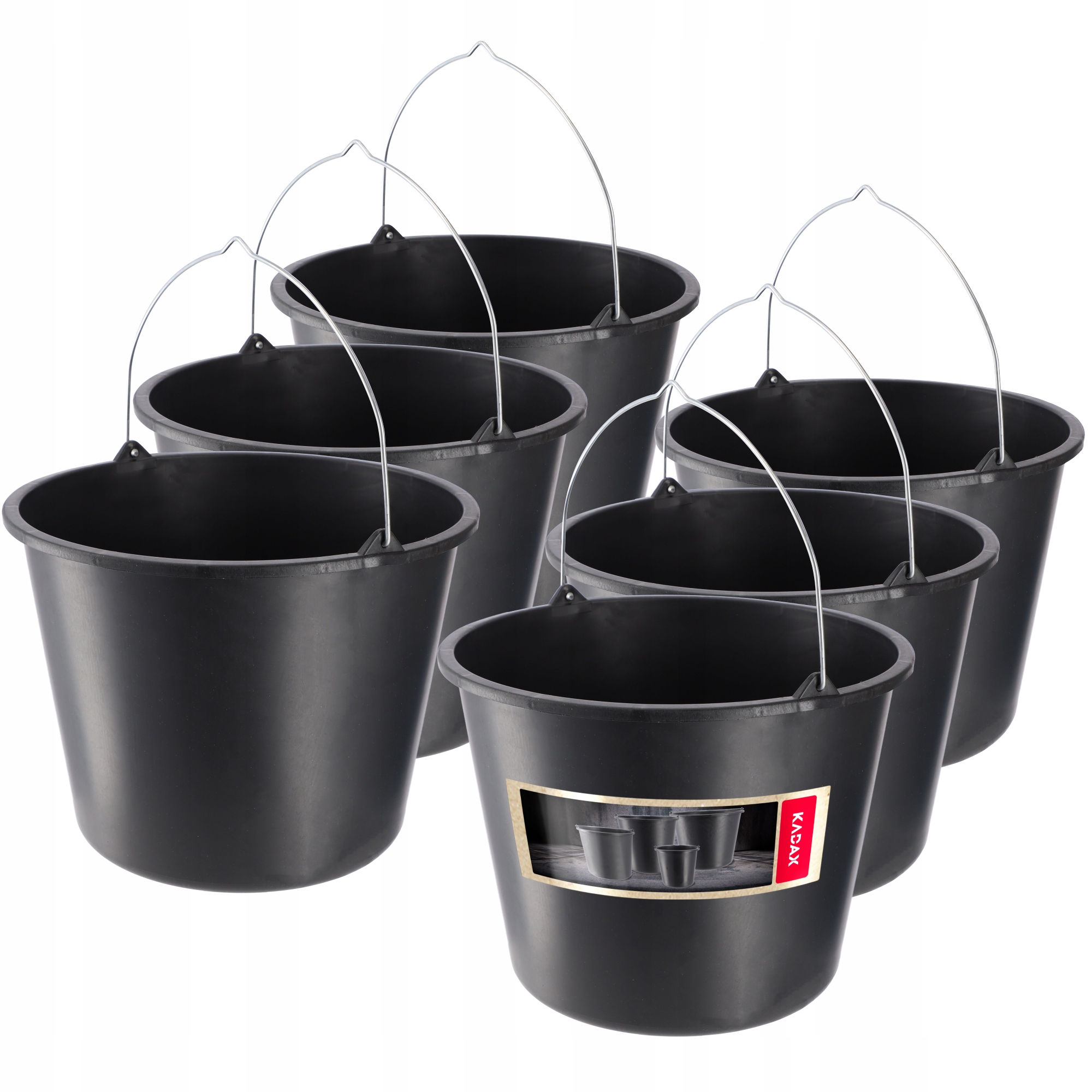 Ведро конструкции 20л хозяйственное пластиковое садоводство сильные ведра 6 ПК