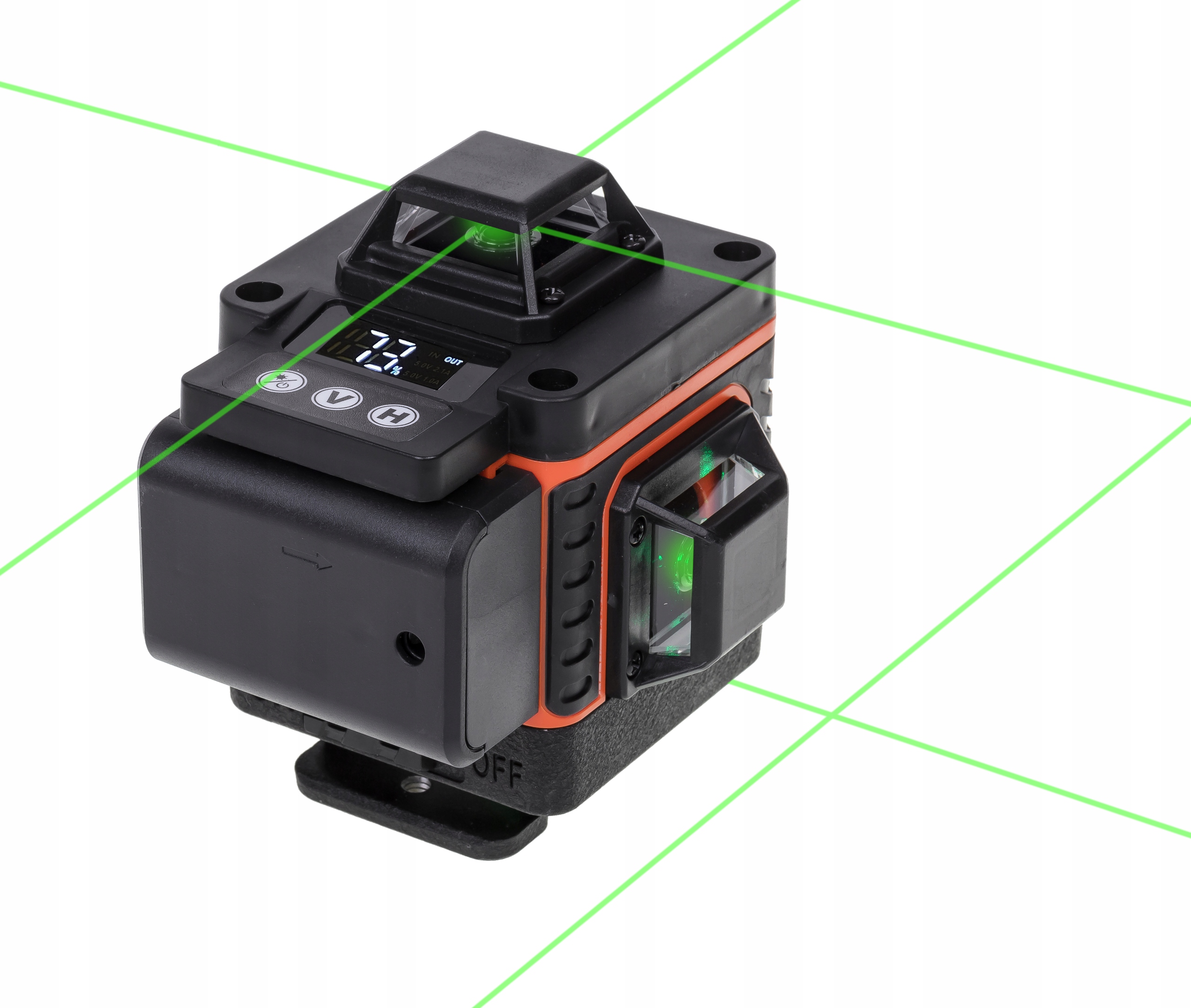 POZIOMICA LASEROWA 4D BLOKADA WAHADŁA + STATYW Kolor lasera zielony