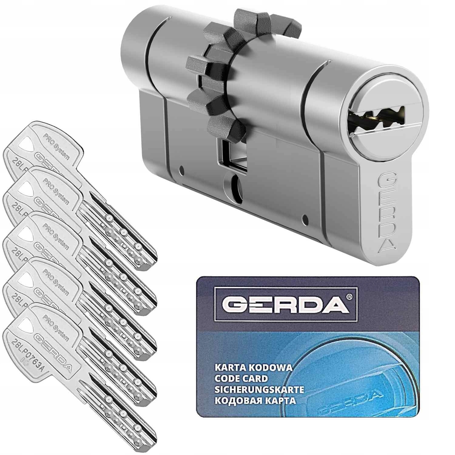 Vložka Gerda Pro System X 45/55Z s niklovým ozubením, vložka proti vloupání