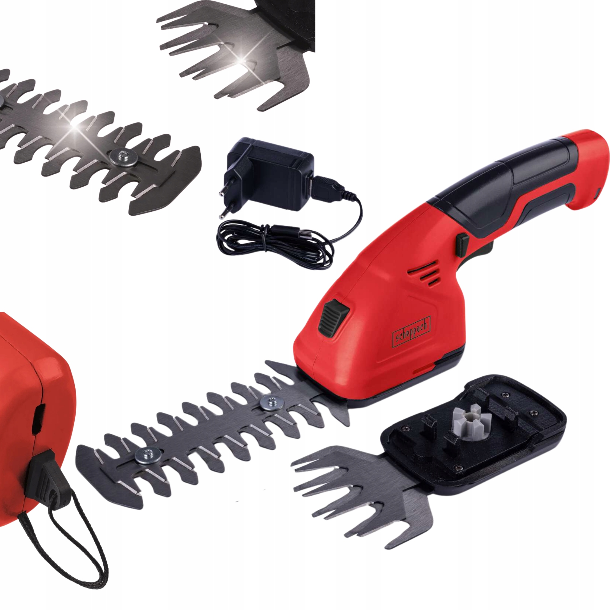 Nożyce do krzewów i trawy Scheppach Ghs 7,2 akumulatorowe 2w1