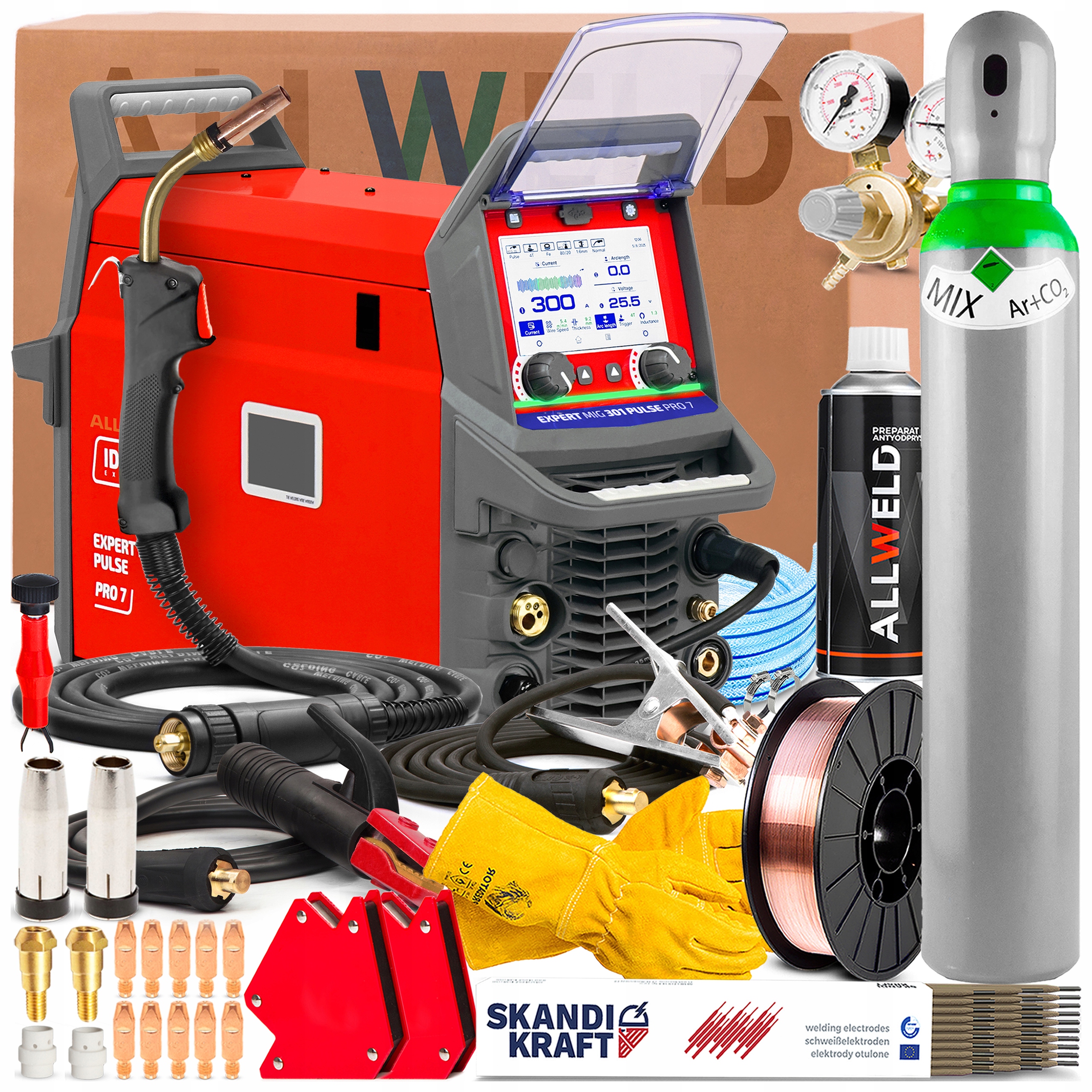 Invertorová Svářečka Ideal Expert Mig 301 Pulse PRO7 LCD 300A Tig Mma Synergie