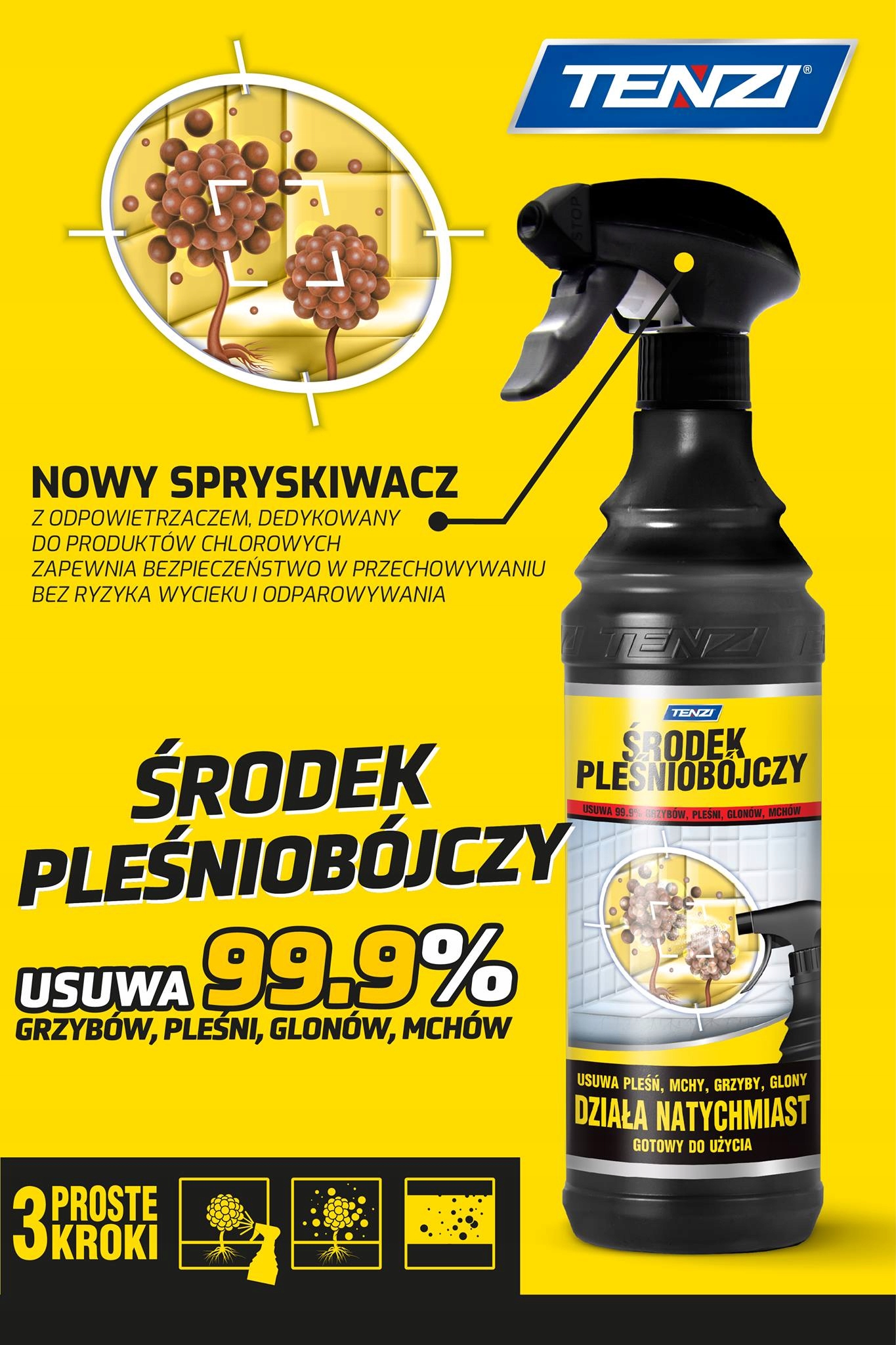 ŚRODEK PLEŚNIOBÓJCZY DO USUWANIA PLEŚNI GRZYBÓW Marka Tenzi