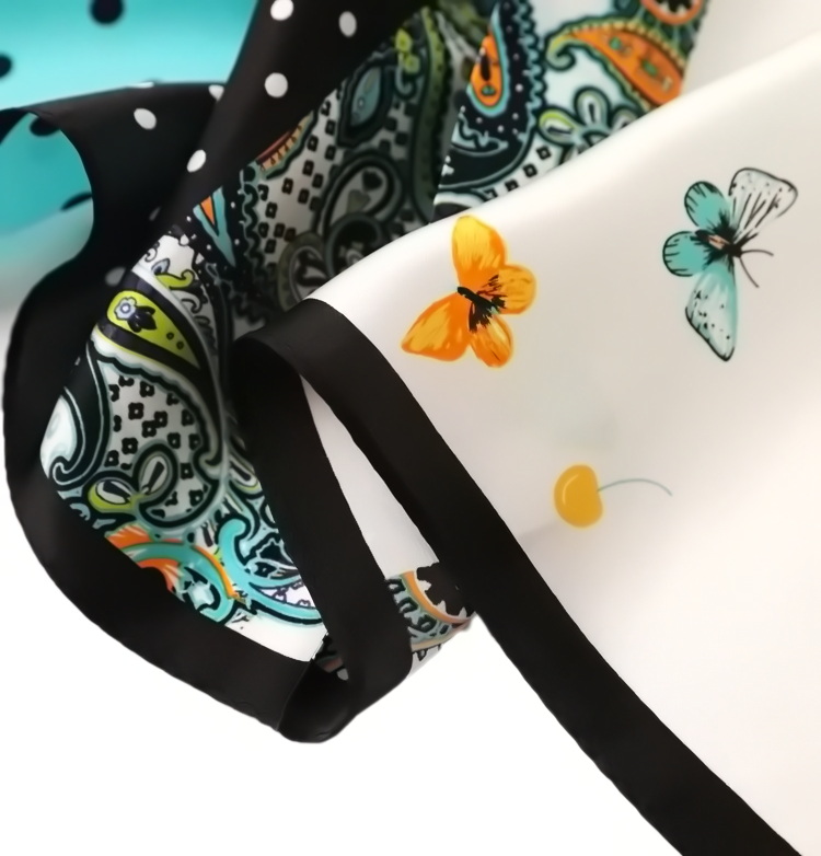 100% JEDWAB MARKOWA APASZKA CHUSTA JAKOŚĆ PREMIUM+ Kolor wielokolorowy