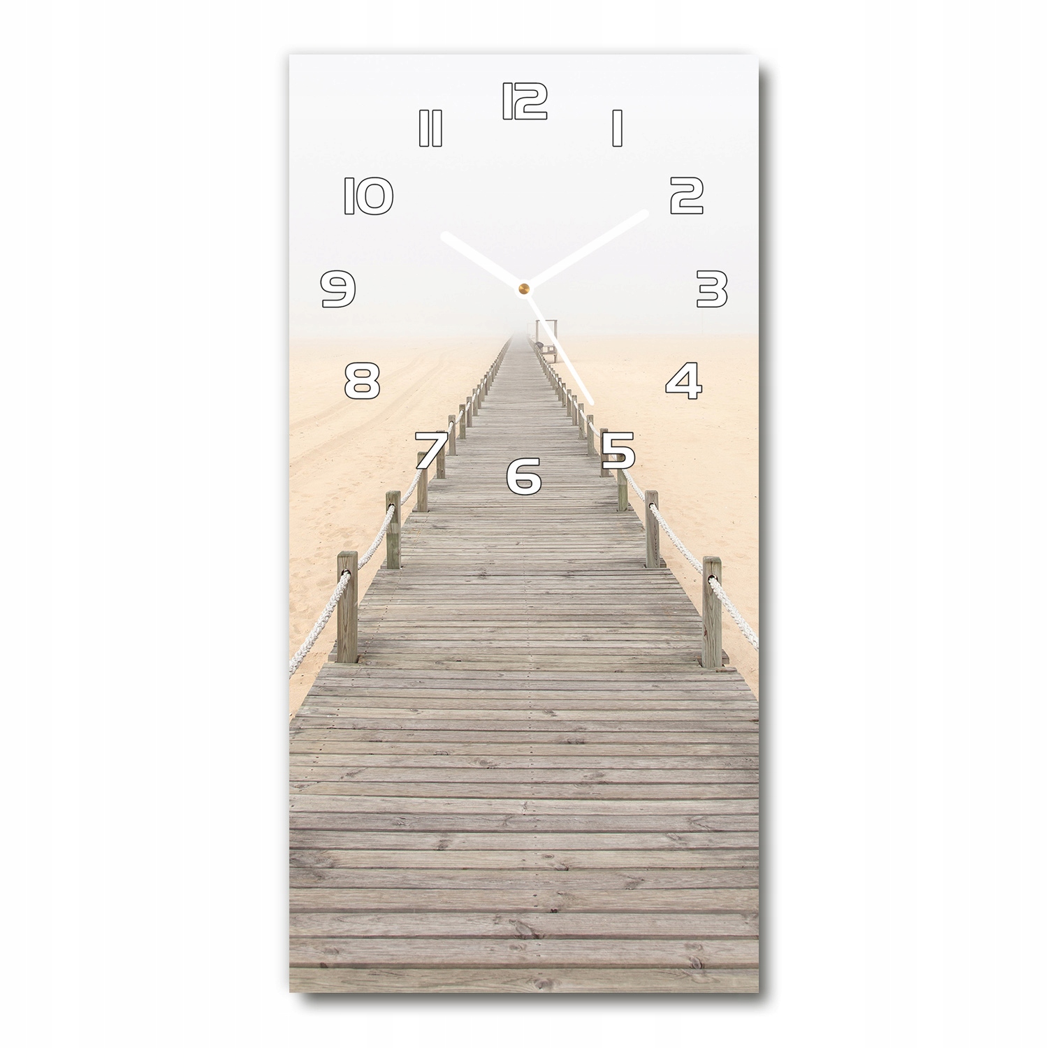 

Pionowy cichy zegar ścienny Ścieżka na plaży 30x60