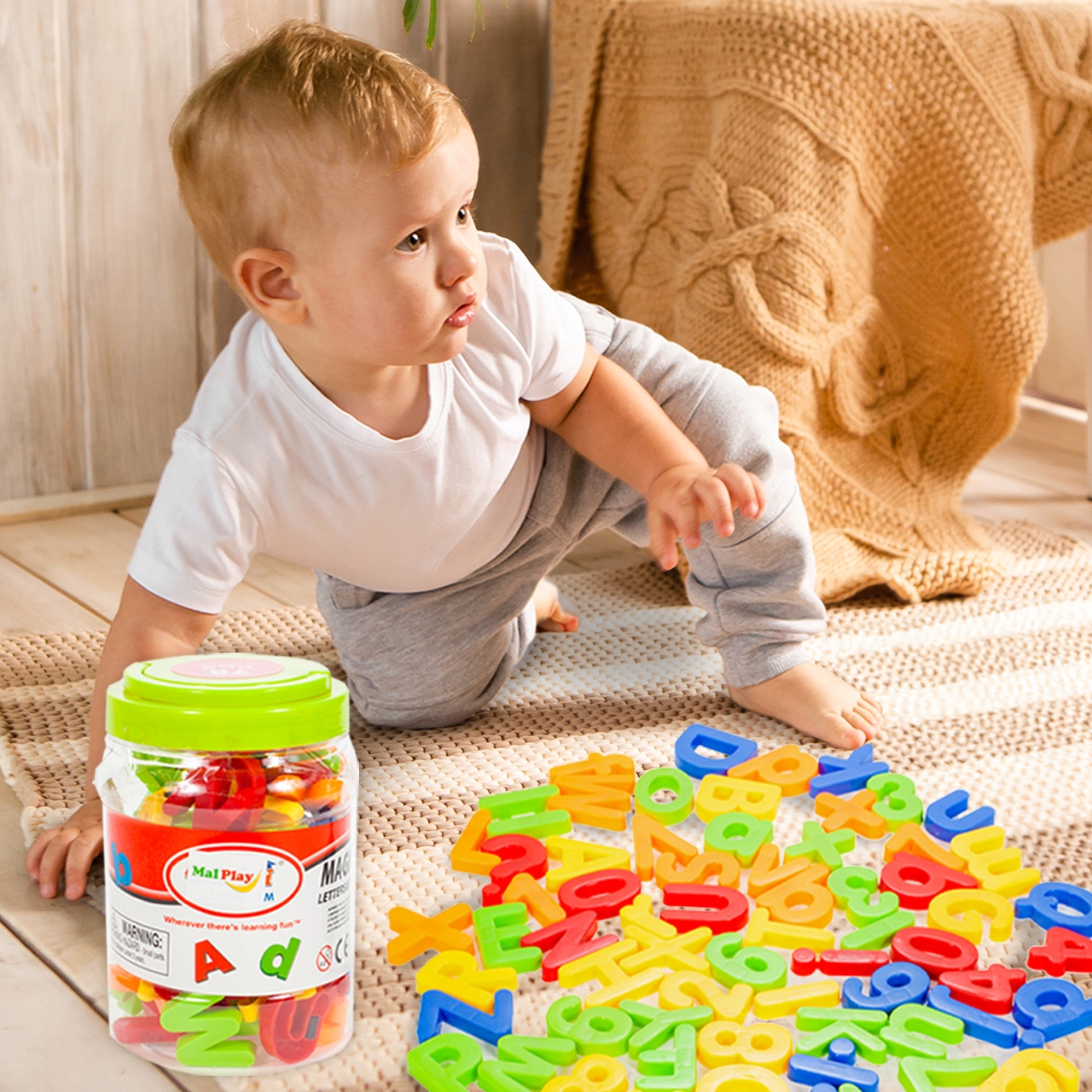 MAGNESY NA TABLICĘ LITERKI i CYFERKI W POJEMNIKU DLA DZIECI DO NAUKI 78EL Waga produktu z opakowaniem jednostkowym 0.25 kg