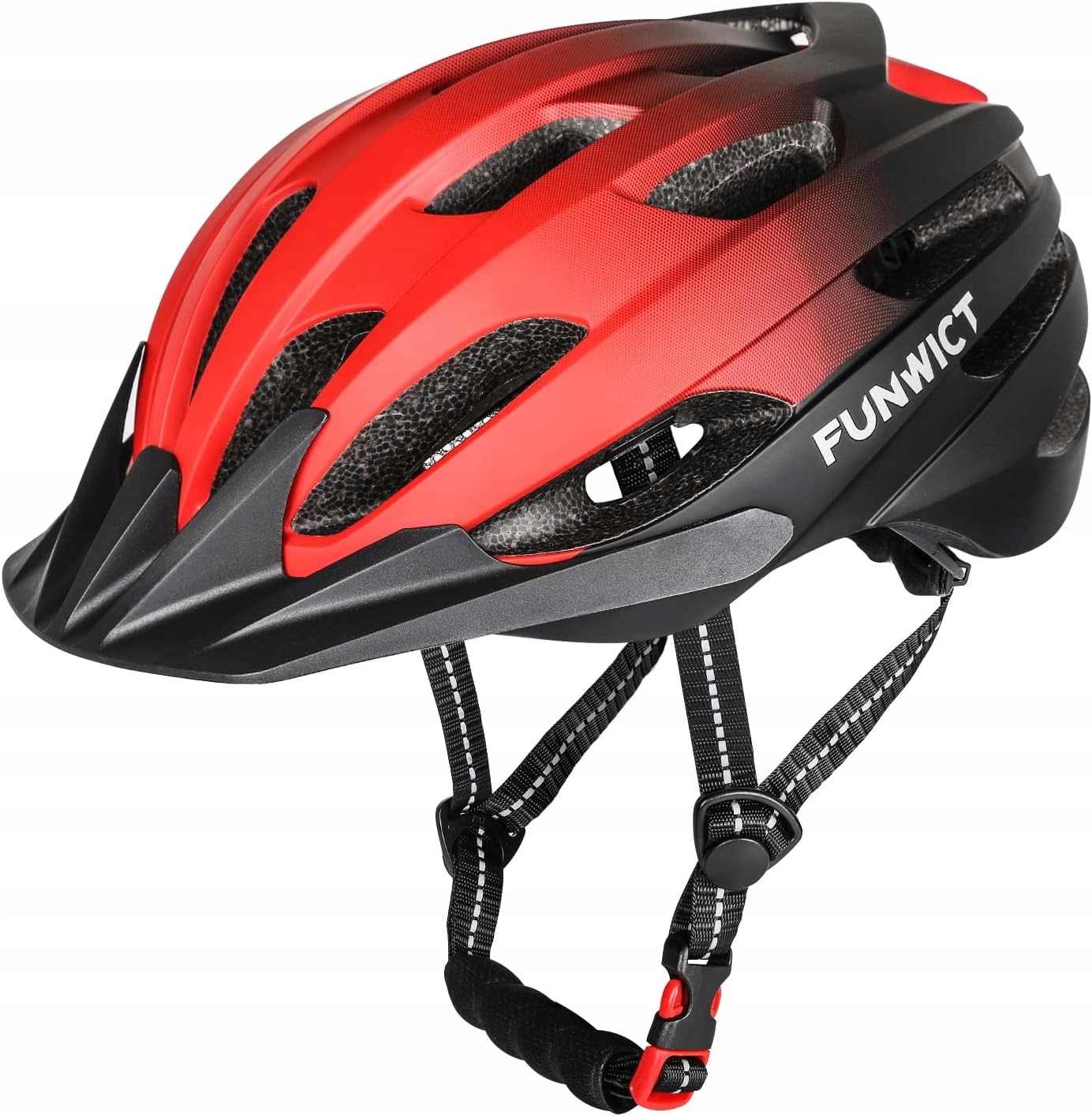 Lekki Kask Rowerowy Mtb Dla Dorosłych Funwict Z Odpinanym Daszkiem 57-61 CM
