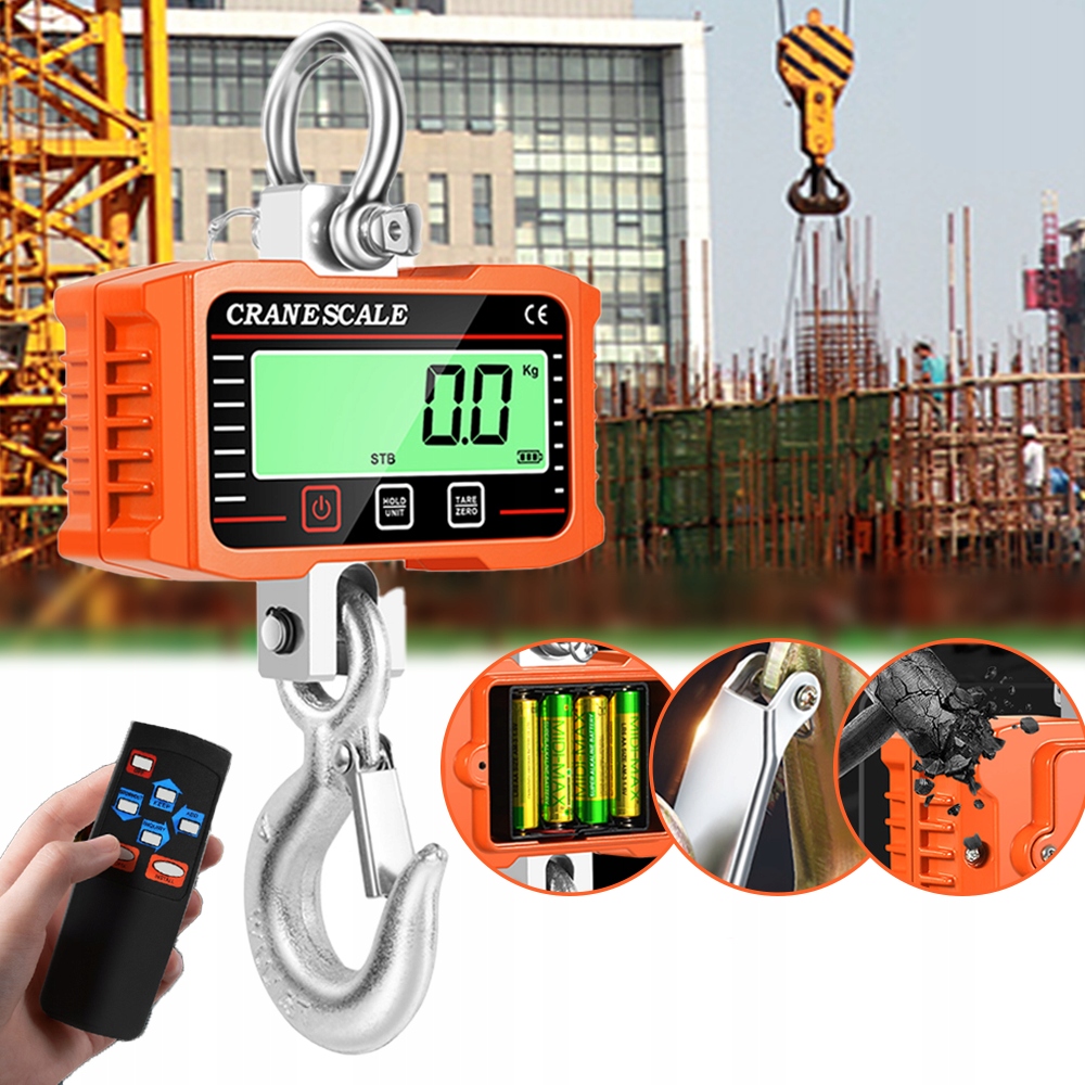 Průmyslová Elektronická Jeřábová Váha 2T Baterie 2000 Kg