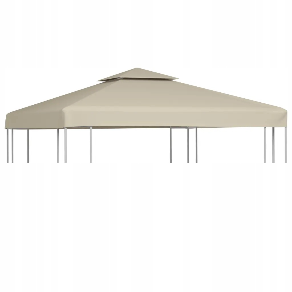 Zahradní zastřešení z Pvc, voděodolné, béžové, 3x3 m, horní část 82x82 cm