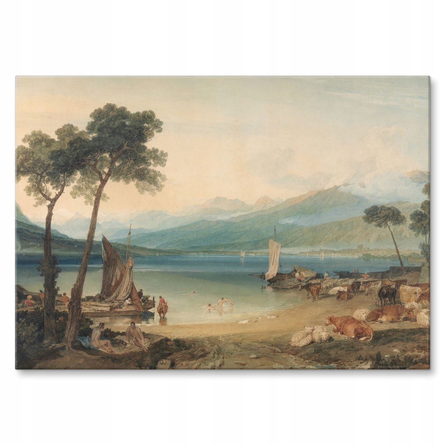 Kovový plakát Lake Geneva Turner Szyld Plech 30 x 42 cm Dárek
