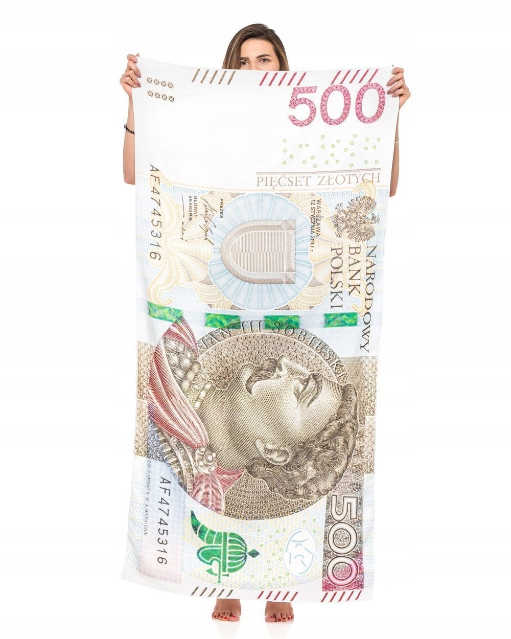 

Ręcznik Duży Banknot 500 Pln Kąpielowy Na Plażę