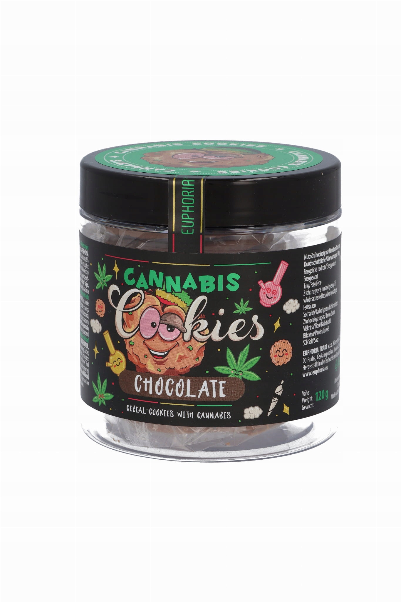Ciasteczka konopne Euphoria Chocolate 120g