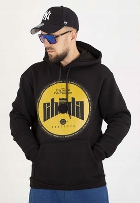 S Kapucí s motivem „ Mikina kvůli těmto textům“, černá