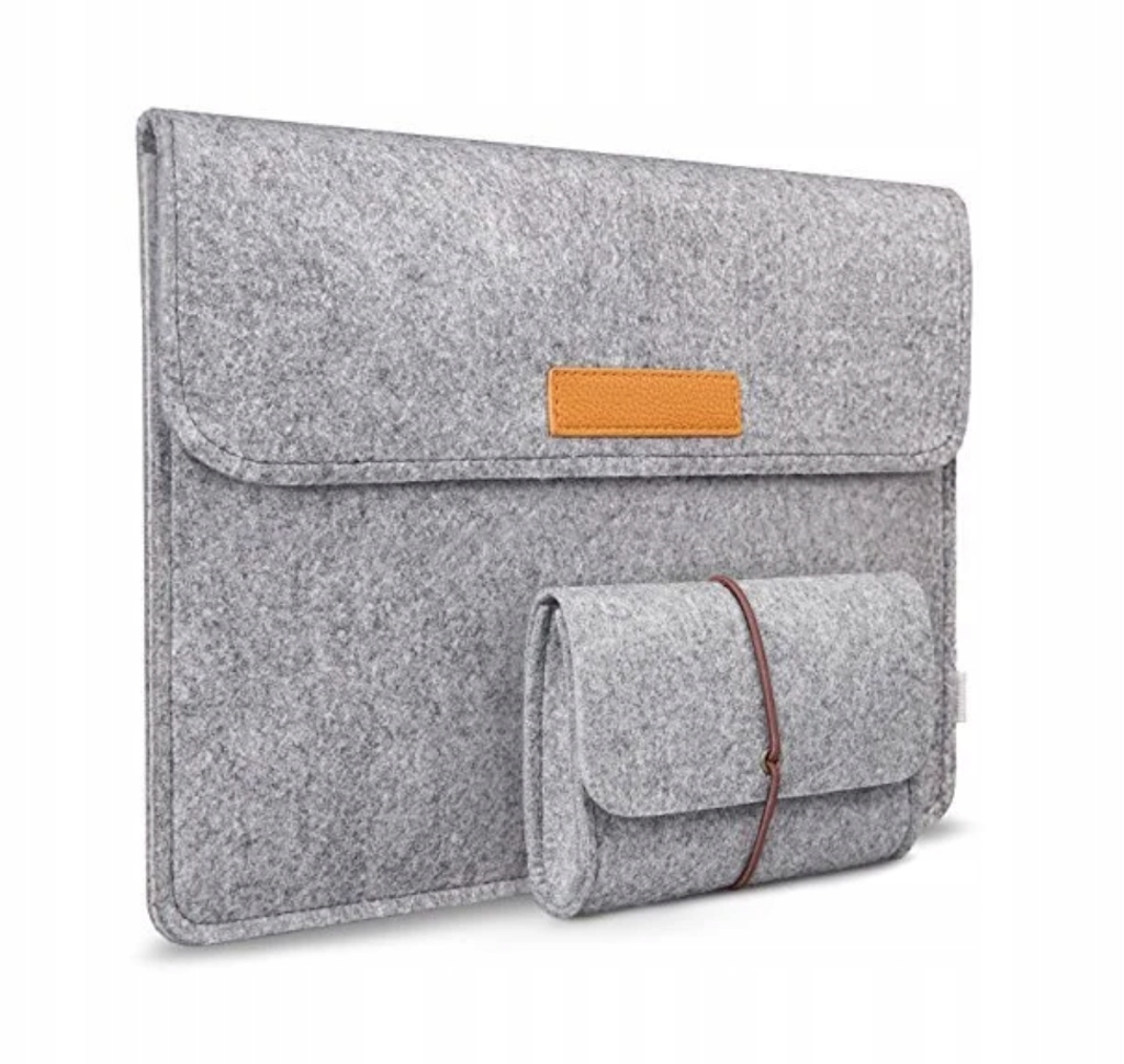 Etui, torba na komputer 15,4 cal+organizer - szary