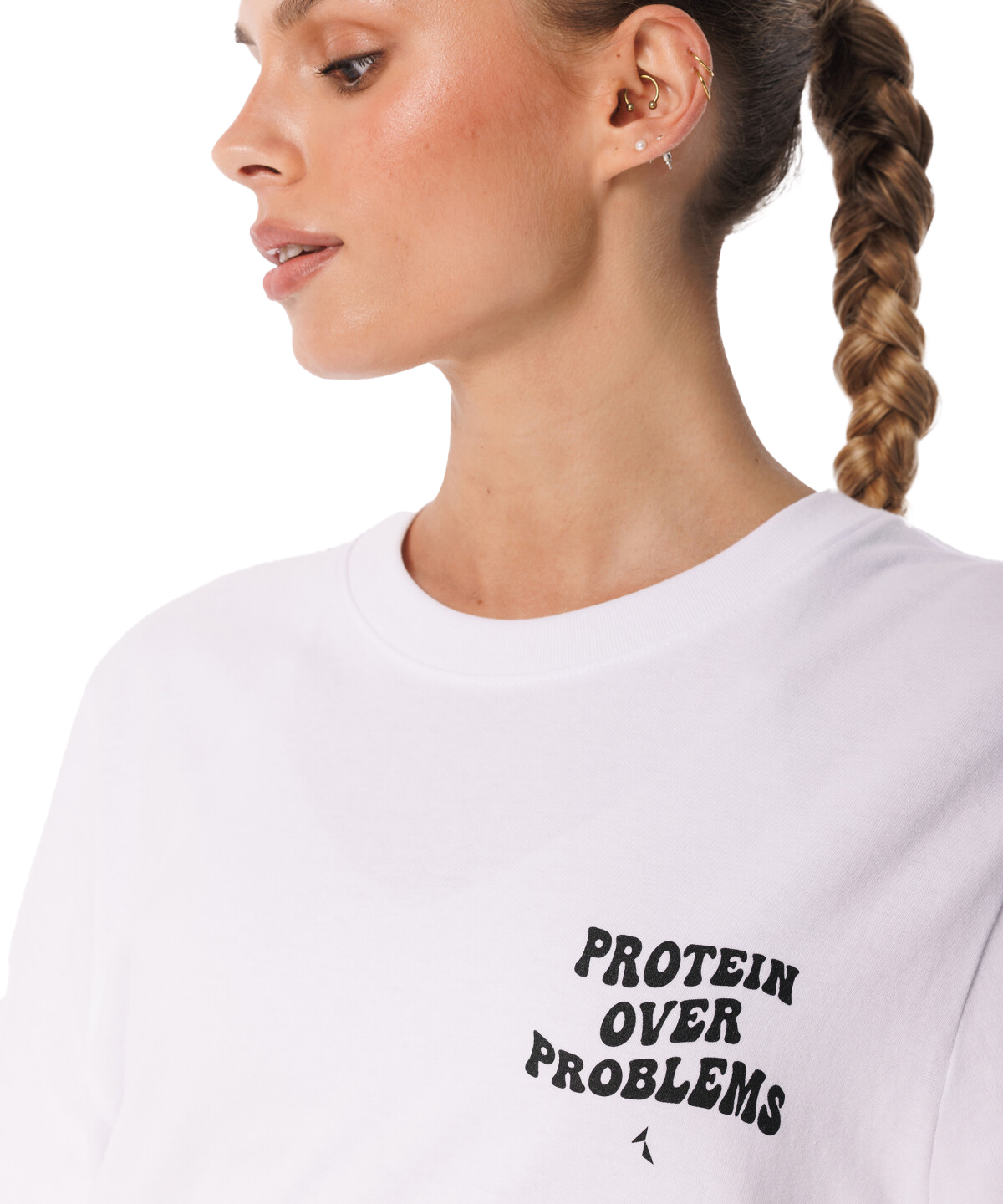 Koszulka T-shirt z nadrukiem Protein Over Problems Carpatree Xs biały
