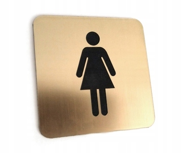 TABLICZKA NA DRZWI toaleta WC męska 6X6 cm GRAWER Marka inny