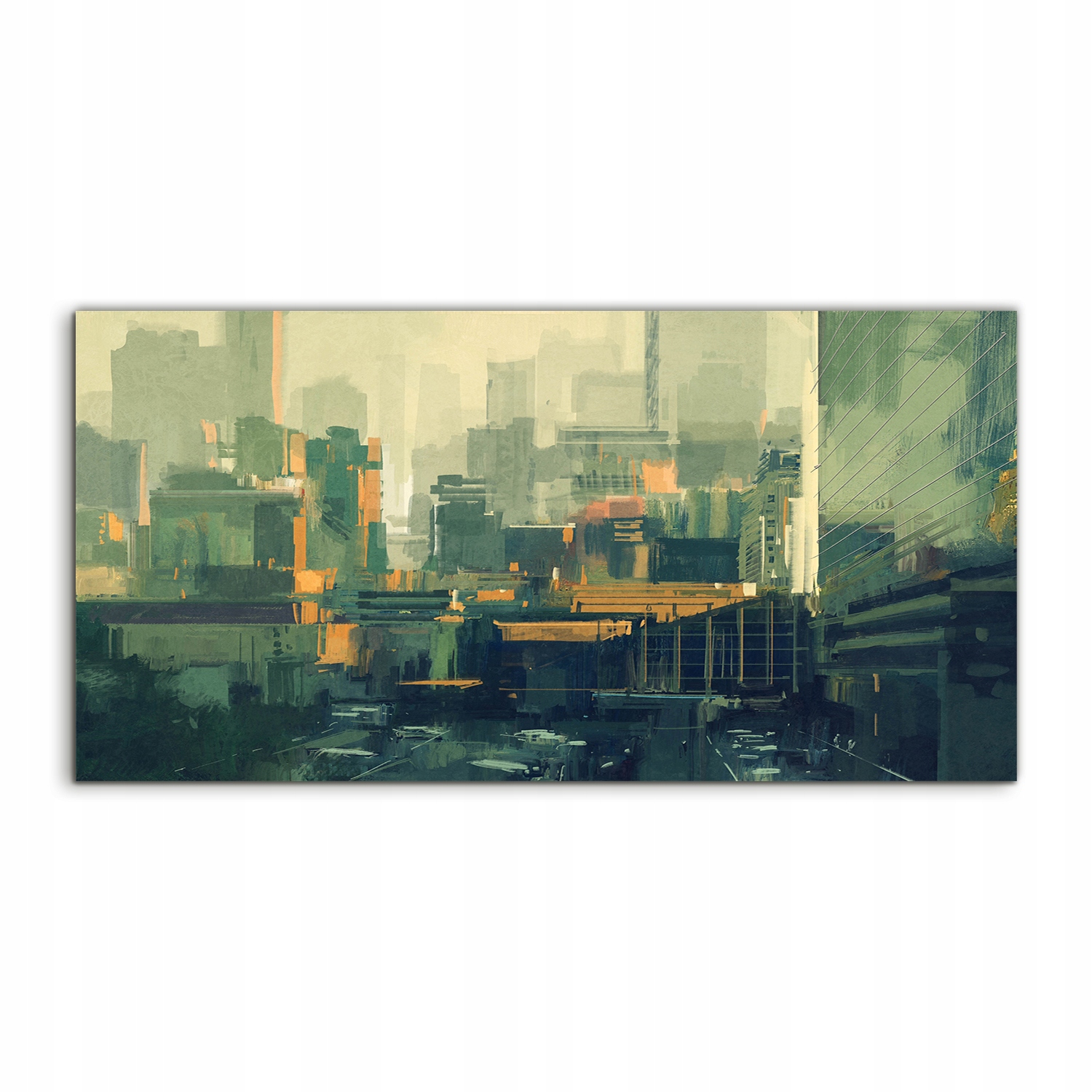 Akrylový obraz 120x60 závesný Mesto Drapače Oblaky