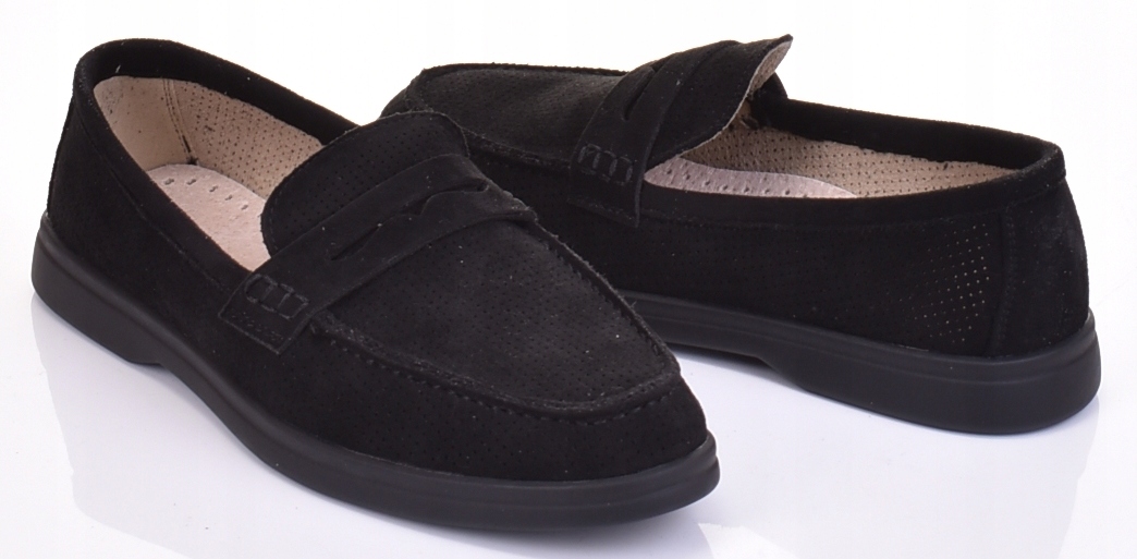 MOKASYNY DAMSKIE KLASYCZNE SKÓRZANE LEKKIE PRZEWIEWNE ELEGANCKIE PÓŁBUTY