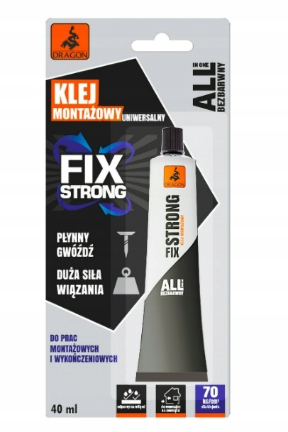 

Klej montażowy Płynny Gwóźdź FixStrong Dragon 40ml