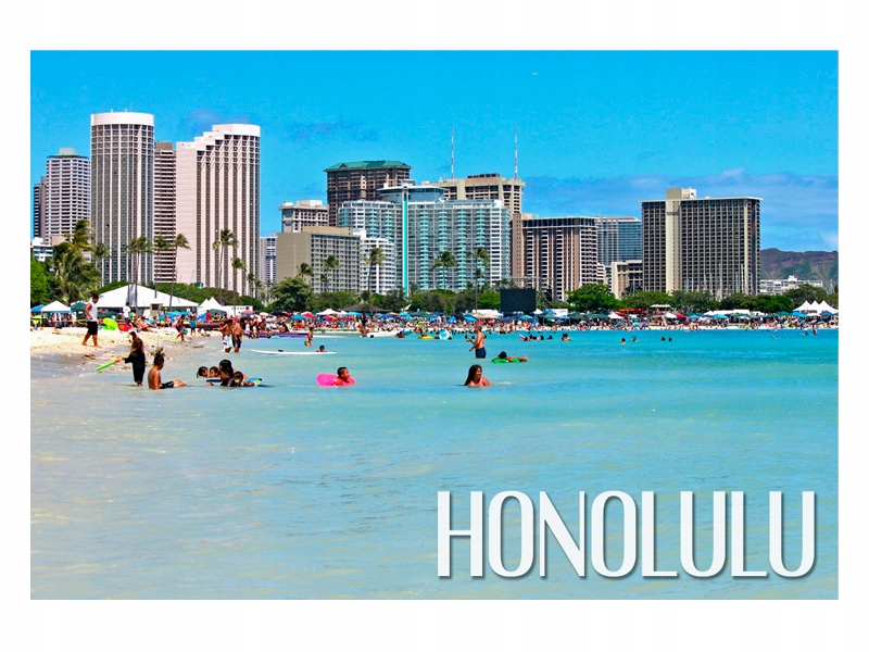 

Honolulu Oahu Hawaje Magnes na lodówkę