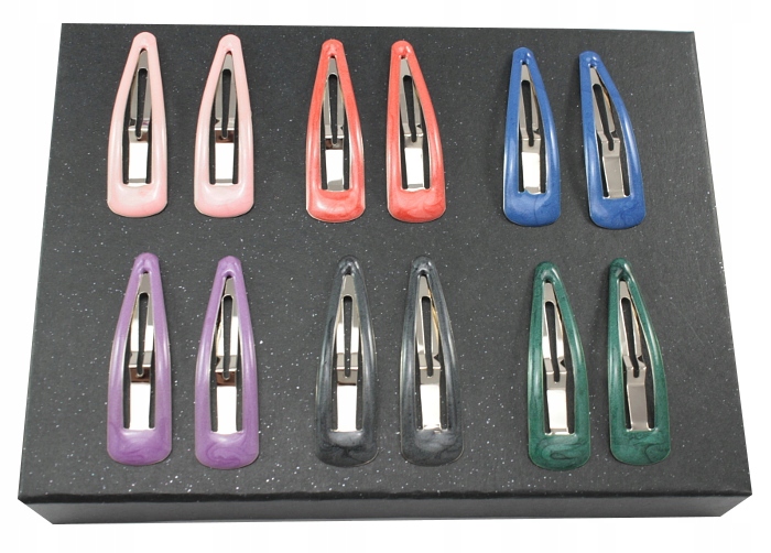 SPINKI DO WŁOSÓW KOLOROWE PYKI PEARL 5 cm 10 SZTUK