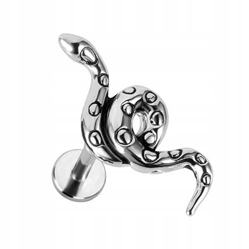 

Kolczyk do uszu labret wąż srebrny helix 1,2/6