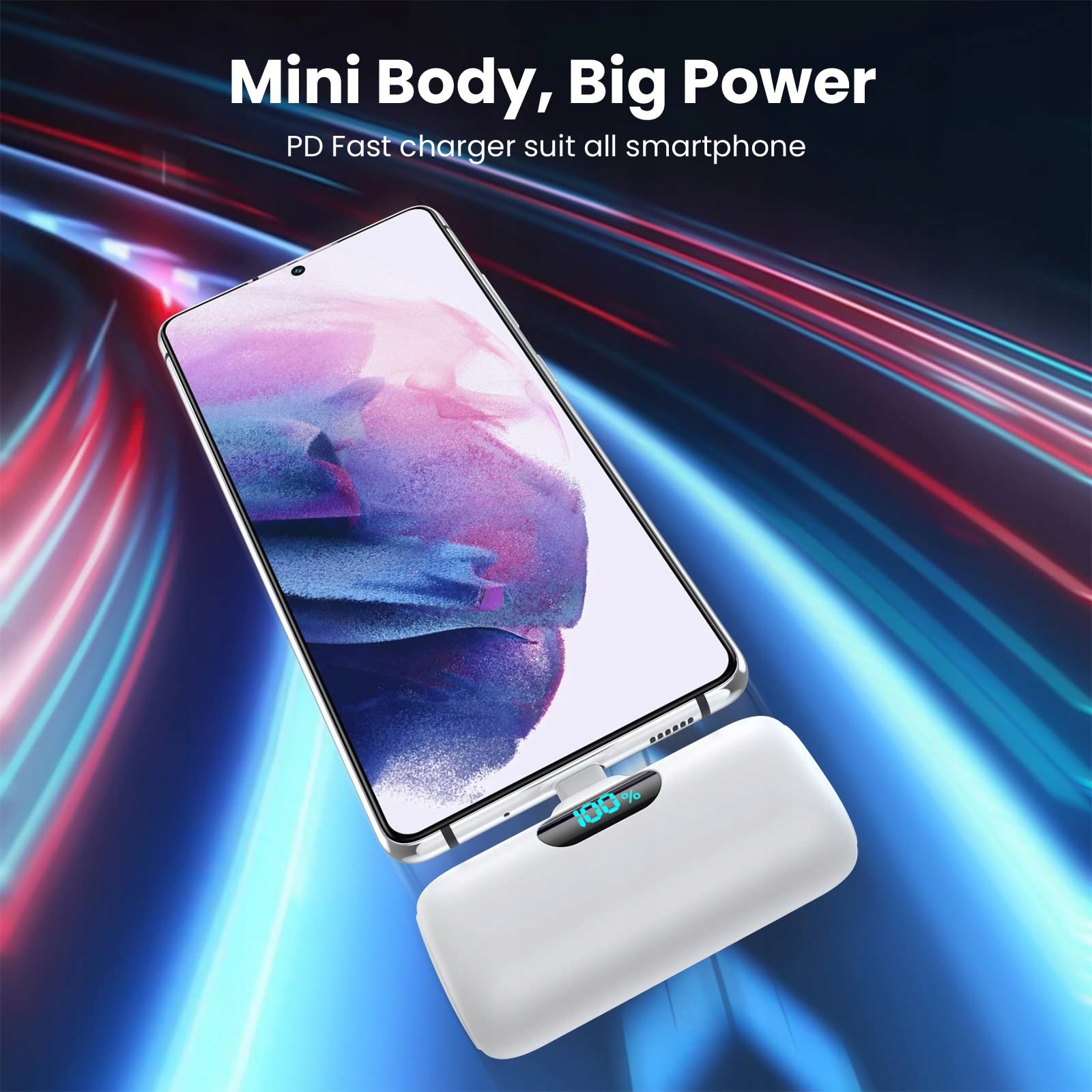 FEOB Power Bank USB C 5000mAh Szybkie Ładowanie LCD Kompatybilny Samsung — miniatura 2