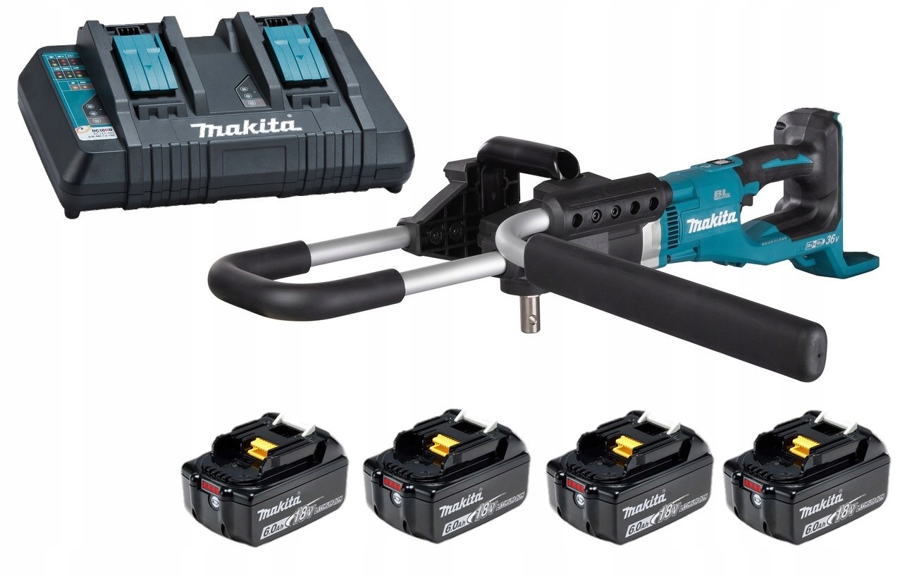 Makita Aku Wiertnica Glebowa Lxt 2x18V 36V 4x6Ah BL1860 DC18RD DDG461Z