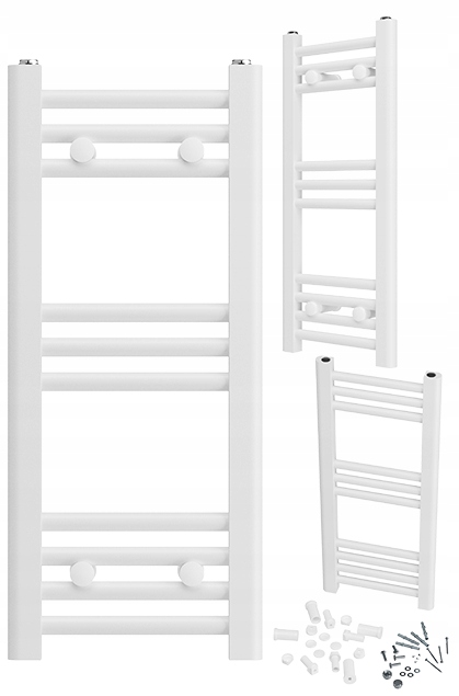 Koupelnový Radiátor Breno Bílý Žebříkový 30x70 cm Radiátor Montáž 180°